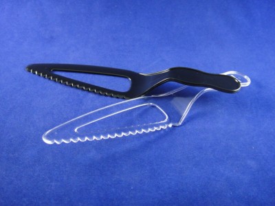PS Cake Knife, Clear, Black color